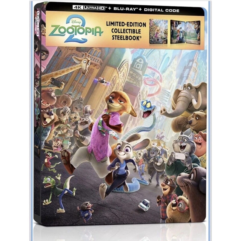 Disney Zootopia 2 US Steelbook (4K UHD Blu-ray Digital) Limited Edition In Hand